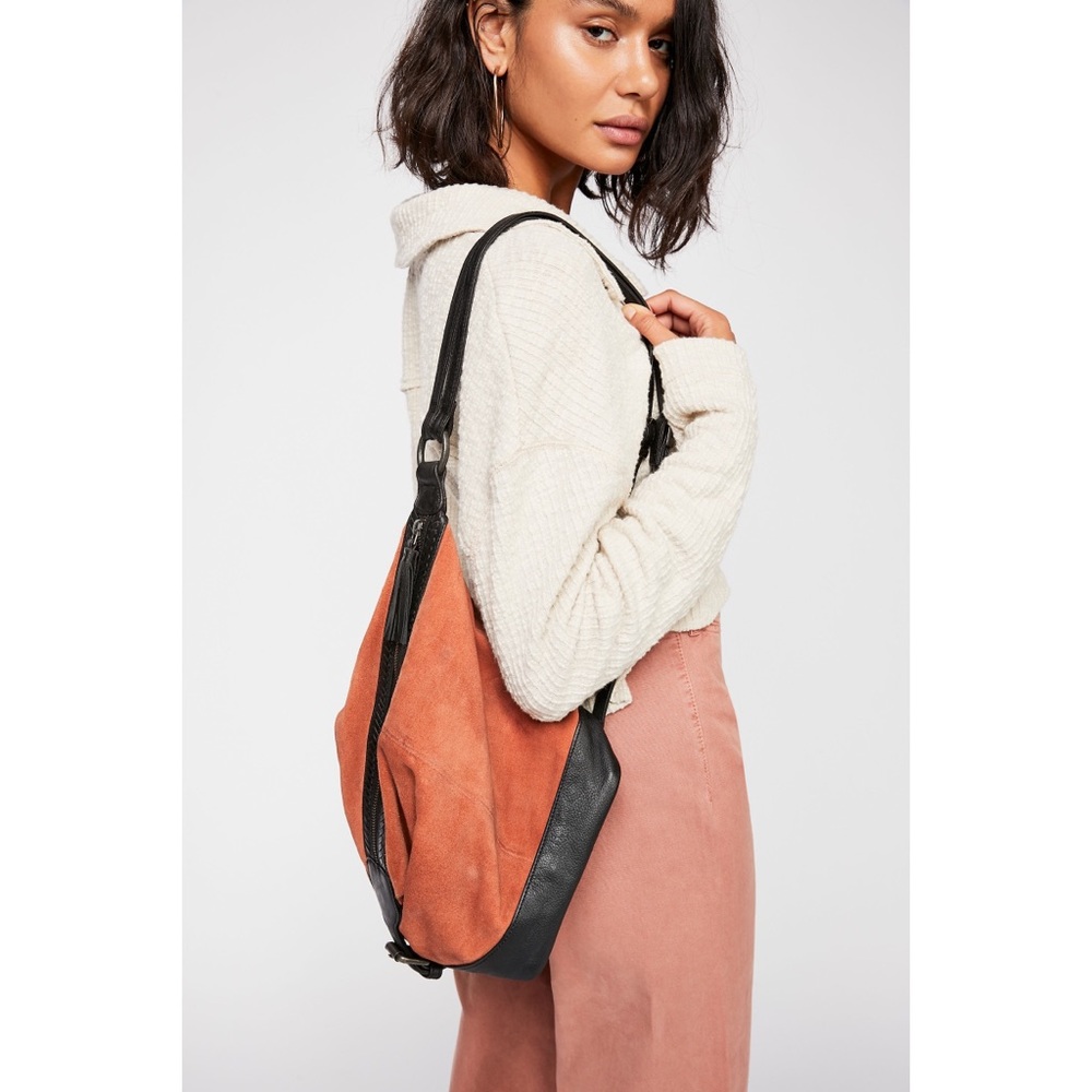 Free People Serena Suede Slouchy Backpack
